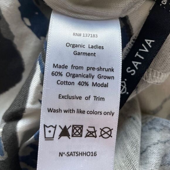 Satva Gray Brush Print Cocoon Wrap - Picture 5 of 8